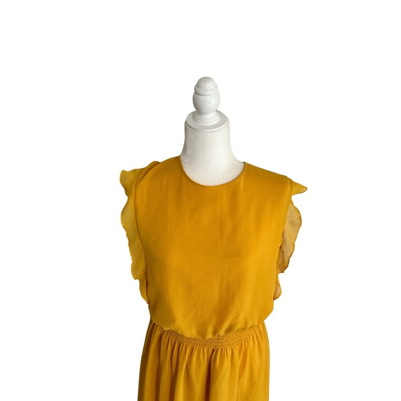 MOSSIMO Yellow Gold Peasant Dress Elastic Waist Size XXLarge - Picture 4 of 10